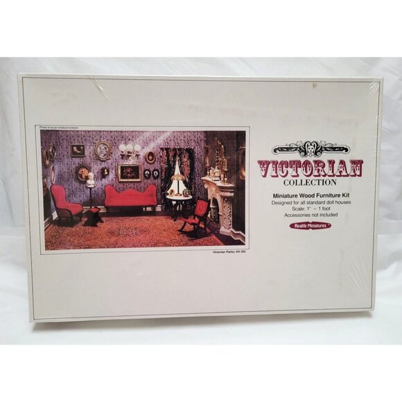 Scientific Models Miniature Dollhouse Wood Victorian Parlor Furniture Kit 202 - Picture 1 of 8